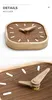 テーブルクロッククリエイティブブラッククルミソリッドウッドノルディックシンプルな風のベッドルームベッドサイドオフィスディスプレイミュート装飾的な小さな時計