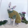 Kat kostuums herfst winter Sphinx kleding Devon Rex haarloze fluwelen dik kostuum huisdier kleding koraal voor katten Sphynx