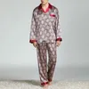 Vêtements de nuit pour hommes printemps hommes à manches longues satin pyjama ensembles pour costume homewear vêtements de maison pyjamas salon été