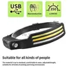 Head lamps Rechargable Headlamp Camping Accessories Gear Waterproof Head Led Lights Flashlight for Hiking Running Cycling Fishing HKD230922