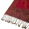 Halsdukar paisley blommor gränser mönster pashmina silkes halsduk sjal wrap filt reversibel bekväm vintage med fransar 70x180 cm 200g 230921