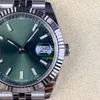 Clean 126334 Orologio DJ Movimento Cal.3235 Quadrante verde menta diametro 41MM Acciaio pregiato 904L Vetro zaffiro Luce notturna super resistente impermeabile CF