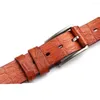 Cinture Cintura in pelle da uomo alla moda con motivo in pietra Sigillo in vita Versione coreana Business Casual Gioventù Fibbia ad ago A3111