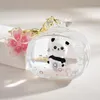 Keychains Creative Into Oil Panda Cute Girlfriends Personality Key Ring Chain Bag Small Pendant Accessory Couple Gift Wholesale