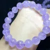 Strand Natural Lavender Amethyst Mosaic Bead Armband Gemstone Round Crystal Healing Women Men Fine Jewelry Gift 1st