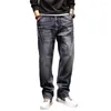 Trend dżinsów męskich luźne luźne dżinsowe dżinsowe menom swobodny straght spodni patchwork projekt Hiphop Harem Streetwear Pants