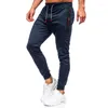 Herrbyxor Heather Grey Sticked Jogger Fitness Workout Running och basket Sweatpants Högkvalitativa män Sportbyxor Sportkläder