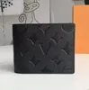 Designer de moda flor titular do cartão 2 cores em relevo carteira homens mulheres carteira curta graffiti couro mulheres bolsa homem titular do cartão de crédito cores titular do cartão com caixa