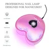 Nail Dryers Cute Heart Shape Fast Drying Manicure Pedicure Machine Light Weight 96W Hybrid Pro Cure UV LED Nail Lamp 230921