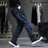 Jeans pour hommes Mode Plus Taille Harem Hommes Casual Denim Pantalon Lâche Baggy Hiphop Pantalon Streetwear Taille Élastique Cargo Vêtements