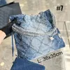 패션 블루 데님 여성 체인 화장품 가방 메이크업 가방 어깨 가방 토트 백