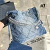 9 jours livrés à la mode Blue Denim Chaîne de chaîne de cosmétiques Sac de maquillage Sac à bandoulière Sac fourre-tout