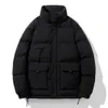 メンズダウンパーカーパフジャケットメンズスタンドカラー衣類コットンパッド入りジャケットストリートウェア厚い暖かいコート230922