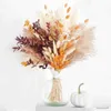 Christmas Decorations Flowers Orange Grass Decor Fluffy Dried Flower Wedding Bouquet Dry Decorations for Home R230922