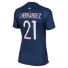 23 24 MBAPPE VERRATTI Player Version Soccer Jerseys KIMPEMBE DRAXLER SERGIO RAMOS Home Blue Away 3rd 4th Football Shirts