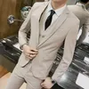 Men's Suits Business Blazer Three Piece Sets Jacket Coat Pant Shirt Bridegroom Wedding Formal Dress Luxury For Man Outfit