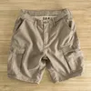 Men's Pants INS Trendy Brand Workwear Shorts British Style Youth Retro Loose Straight Sleeve Multi Pocket Casual Capris