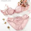 Set di reggiseni Set di biancheria intima sottile femminile sexy push up ultra-sottile reggiseno di pizzo trasparente lingerie sexy reggiseno e slip set spedizione gratuita Q230922