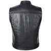 Gilets pour hommes Classique Moto Biker Gilet En Cuir Hommes Véritable Vestes Sans Manches Véritable Cowhide Motorcade 6XL 230921