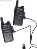 Walkie talkie 4pcs fasion liten baofeng mini walkie-talkie USB laddare 16ch kanaler tvåvägs radiointercom bf-r5 radio BF R5 T7 för barn present HKD230922