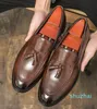 Chaussures habillées mocassins pour hommes conduite décontractée marche pantoufles pour hommes confortables en cuir doux Oxfords mariage