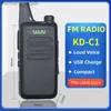 Walkie Talkie Children Walkie Talkie WLN KD-C1 Black / White 400-470 MHz Ham Radio 16 Channel Ultra-Thin usb双方向ラジオHKD230922