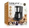 10 Cups Small Coffee Maker, Coffee Machine with Reusable Filter, Warming Plate and Coffee Pot for Home and Office