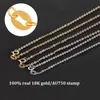 Pendant Necklaces YUNLI Genuine 18K Gold Chain Necklace Classic Simple O Chain Design Pure Gold AU750 for Women Fine Jewelry Gift 230921