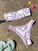 Kvinnors badkläder Kvinnors badkläder Floraltryck Kontrast Bindande Bandeau Bikini baddräkt Kvinnor Två bit 2023 Set Summer Beach Bathing Suit 230313 L230922