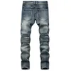 Mens Jeans Denim Designer Moto Bike Straight Motorcykel för storlek 42 Autumn Spunk Rock Streetwear Riding Kne Guard Pants 230922