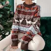 Maglioni da donna 2023 Nuove donne invernali Maglioni natalizi Y2K Abiti oversize a maniche lunghe O Collo Maglieria Caldo addensare maglione Pullover 230922