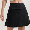 LU-1123 Women Sports Yoga Skirts Workout Shorts Zipper Pleated Tennis Golf Anti lululy Exposure Fiess Short Skirt with Pocket GYM