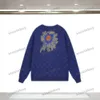 xinxinbuy Men designer Hoodie sweater Face pattern knitted cardigan jacquard Paris Round neck women black purple yellow S-2XL