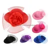 Bandanas 6 PCS Robe Chapeau Tea Party Chapeaux Petites Filles Mini Top Artisanat Petite Maison Tissu Femmes Drop Livraison Accessoires De Mode Écharpe Dhwk1