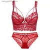 Bras Sets Meet'r Classic Bandage Bra Set Lingerie Push Up Transparent Brassiere Lace Underwear Set Sexy Temptation Panties For Women Q230922