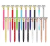 wholesale Top Fashion Metal Ballpoint Pen With Large Crystal Glass Diamond luxury Creative School Office Supplies Christmas gifts