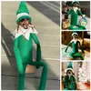 Jul Snoop på en böcker Elf Doll Bent Christmas Elf Doll Home Decoration Nyårs presentprydnad för barn barn