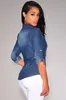 Damesblouses Shirts Herfst Denim Voor Vrouwen Lange Mouw Blauw Jeans Shirt Blusas Camisa Femininas Mode Plus Size 230921