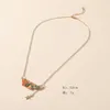 Pendant Necklaces Fashion Cool Wind Butterfly Necklace Simple Trend Color Enamel For Women