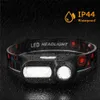 Head lamps Portable LED Headlamp XPE+COB Headlight IR Induction 18650 Light USB Rechargeable Waterproof Camping Torch Powerful Head Lamp HKD230922