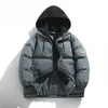男性Sジャケット冬の綿服の男性Sホリデー2フード付きファッションブランド厚い温かい服カップルコート230922