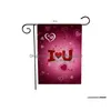 Bannerflaggor Happy Valentines Day Flag Sweet Heart Decorative Valentine Garden House Decoration 47x32cm 16Styles Drop Delivery Home FE DHPP0