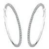 Designer Trendy 2Pairs Hip Hop Punk Gold Plated Crystal Diamond Hoop Earrings Gifts Women Circle Elegant Big Earrings Fashion Cost251w