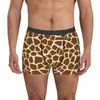 Cuecas homens boxer shorts calcinha bonito engraçado dos desenhos animados girafa pele respirável roupa interior masculino impresso plus size