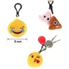 Porte-clés en peluche Aléatoire 30 PCS/pack expression drôle porte-clés créatif dessin animé en peluche Smiley porte-clés pendentif de noël téléphone portable corde suspendue 230922