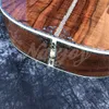 Cutaway 41 pollici D Style All Koa Wood Acoustic Guitar Intarsi in vero abalone Albero della vita