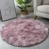 Tapis de bain rond pour salon, baie vitrée, tapis de sol antidérapant en peluche pour la maison, coussin de pied absorbant pour salle de bain, décoration de la maison