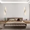 Lampa ścienna LED LIGA SKUCKA ŚWIATŁA Minimalistyczna sypialnia nocna salon sofa domowa oświetlenie wnętrza czarne złote oprawy
