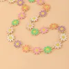 Kedjor 2023 Flower Daisy Clavicle Chain Necklace Women Choker Statement Wedding Bridal Pendant Jewelry Girls Gift Neck Accessories