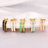 Hoop Earrings 316L Stainless Steel Earring Dripping Oil Round For Women Color Colorful Circular Jewelry Gift Wholesale
